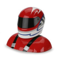H9 - 25-28% Painted Pilot Helmet Red/White/Bl