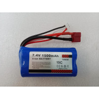 Li-ion - 7.4V, 2S Lithium-ion Battery, 1500mAh