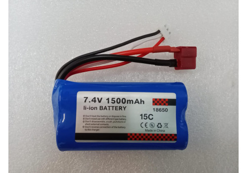 Li-ion - 7.4V, 2S Lithium-ion Battery, 1500mAh