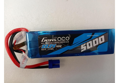 LiPo 5000mah 6S1P - 45C - Gens Ace