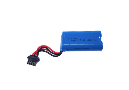 Li-ion - 7.4V, 2S Lithium-ion Battery, 500mAh - 4 wire