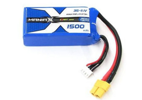 LiPo - 1500mah, 11.1V, 3S, 45C, ManiaX