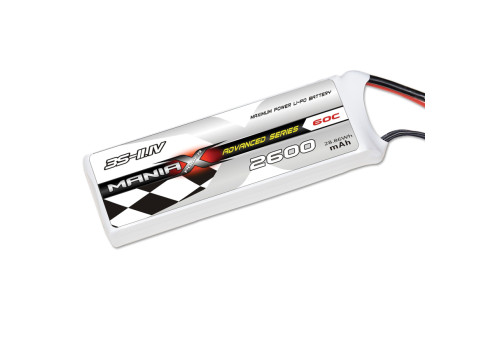 LiPo - 2600mah, 11.1V, 3S, 60C, ManiaX LiPo - 2600mah, 11.1V, 3S, 60C, ManiaX