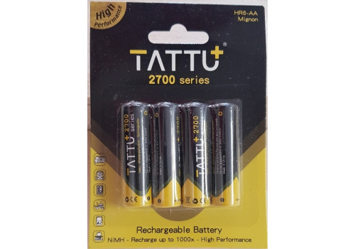 NiMh - 2700mah Tattu rechargeable batteries