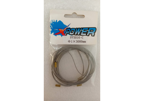 6 Star - 1mm dia x 3,0 m Rudder cables FP3016-C