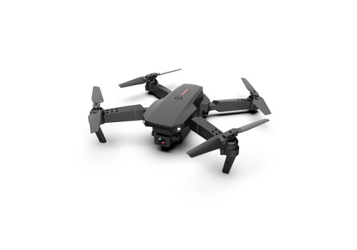 Drone - E88 4K Switchable Dual Camera Foldable RC Quadcopter (Black)