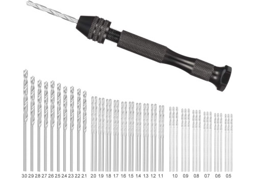 tools - Hobby Pin vise with 49pc drill set