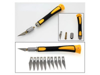 Knife - Deluxe Grip Blade Handle w/ 10pcs SK5 Blades