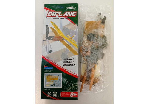 Toys - Aviator Biplane, Rubber powered