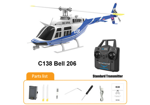 Heli - RC Era c138 bell 206 Blue w/gyro