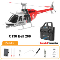 Heli - RC Era c138 bell 206 red w/gyro