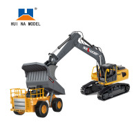 Toys - Huina / Kaliwo Dump Truck With Excavator 13556, 1:24 scale