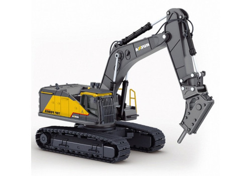 Toys - Huina Diecast 1723 Drill Excavator 1/50 Scale (Not RC, Model only)